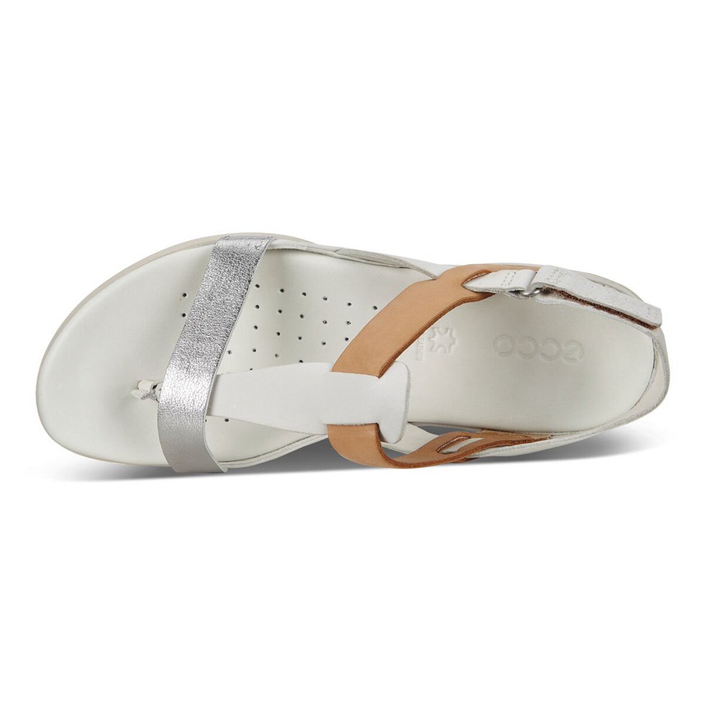 ECCO Womens Sandals White/Silver - Flash - AKN-354169